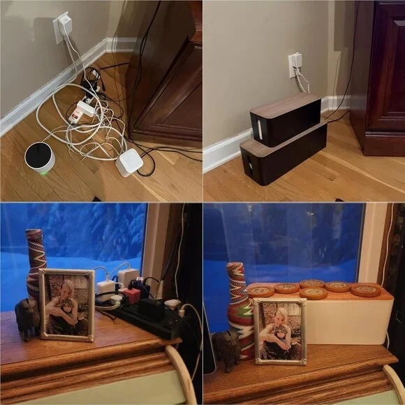 Cable Management Box Cable Management Kit for Power Strip to Hide Wires,Cord Org